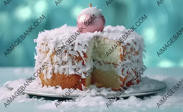 Festive Christmas Cake: Coconut and Snowy Bliss