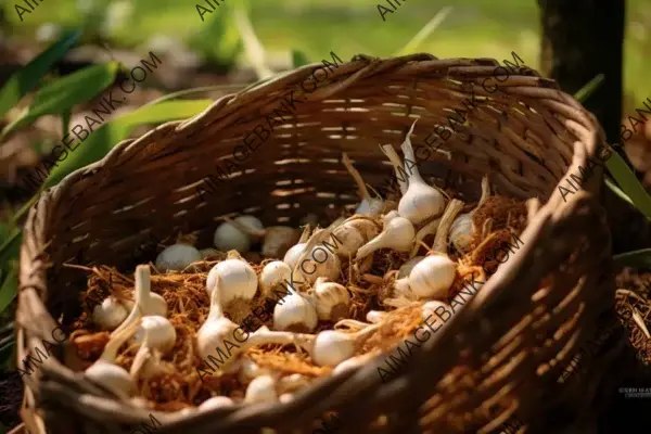 Close-Up of Fresh Produce: Harvesting Garlic