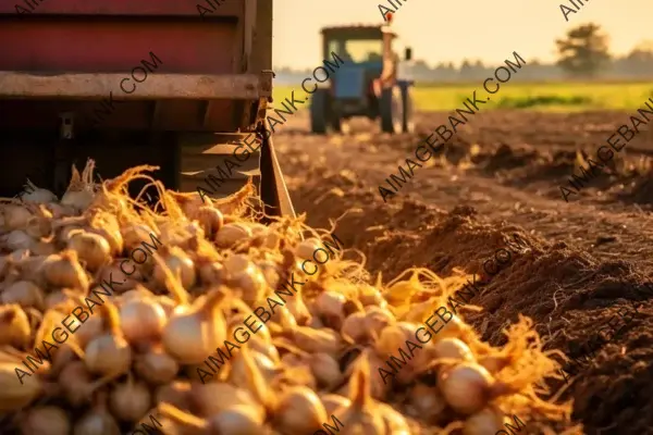 Harvesting Onions: Close-Up of Fresh Bulbs