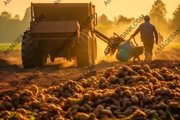 Harvesting Potatoes: Close-Up of Fresh Tubers