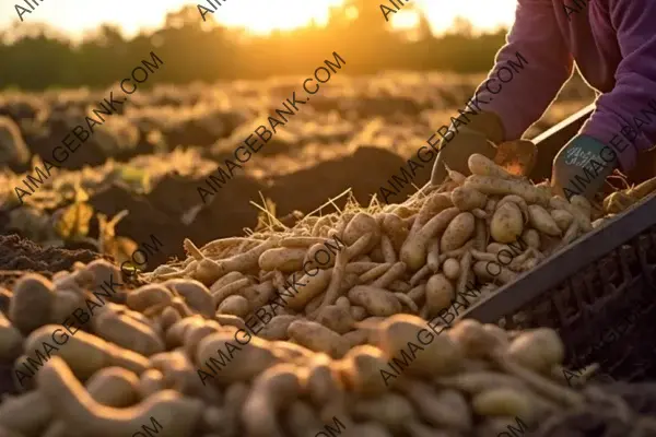 Close-Up of Fresh Tubers: Harvesting Potatoes