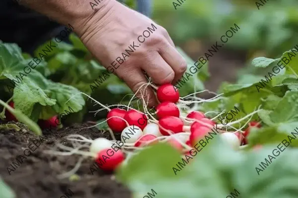 Vibrant Produce: Close-Up of Harvested Radishes