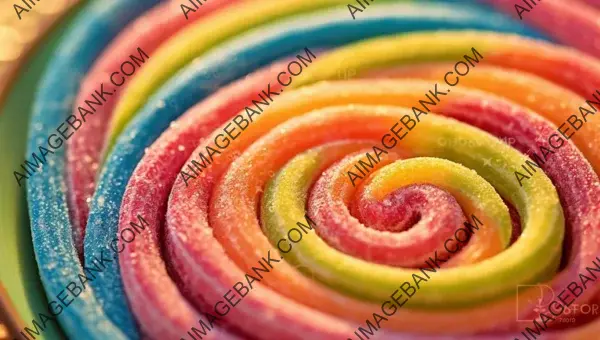 Spirals of Colorful Sugar Candy: Whirlwind of Flavor