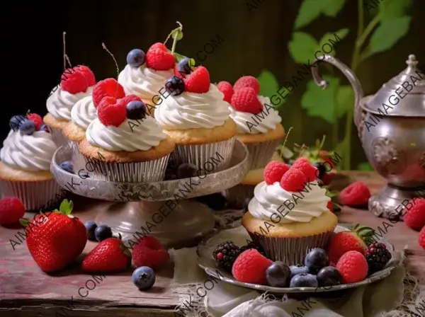 Cupcake Extravaganza: Fresh Berries and Whipped Cream