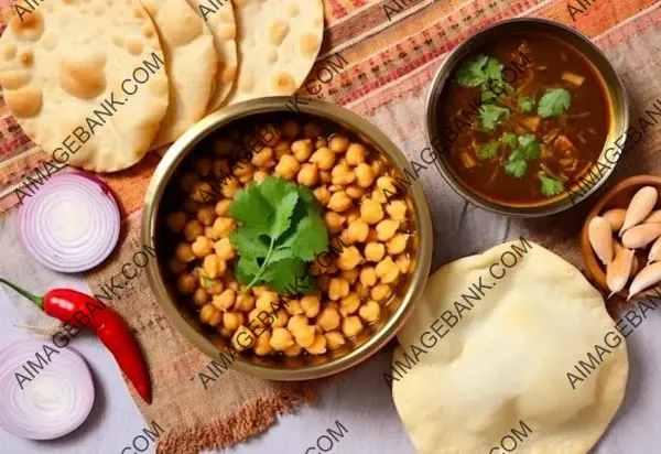 Tempting Chole Bhature: An Artful Presentation on White Marble