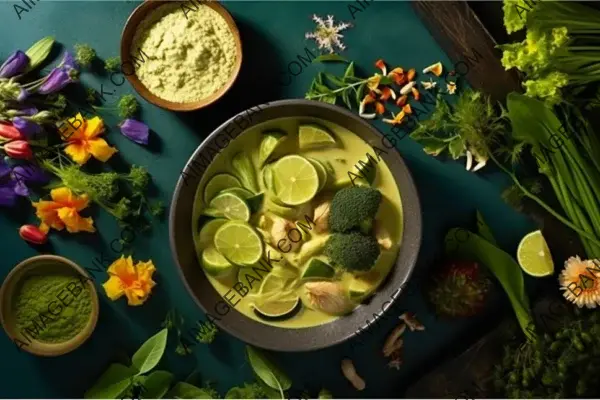 Tempting Flat Lay: Green Curry Thai Meal Ideas That Satisfy