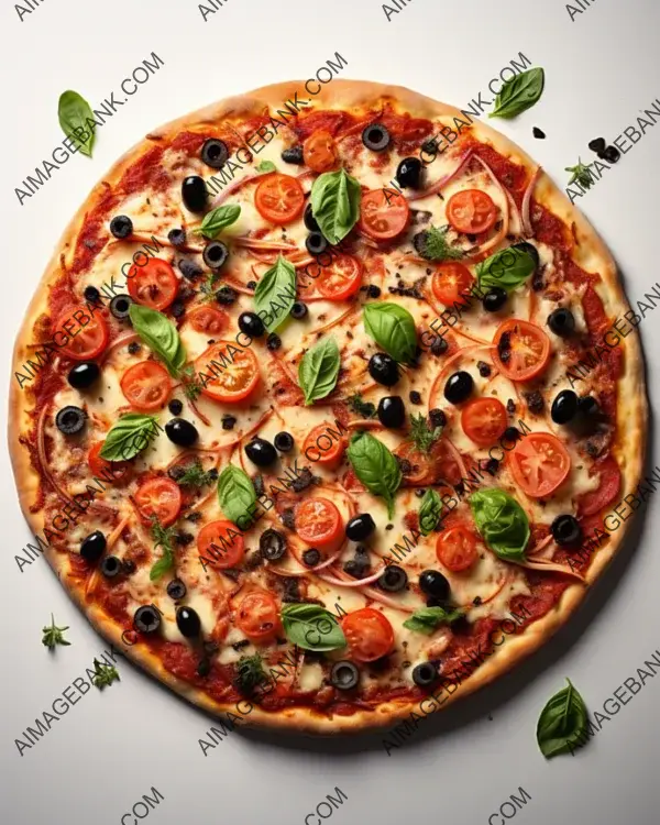 Culinary Minimalism: Tempting Peperoni Pizza Captured in Focus