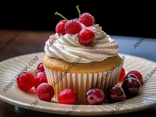 Red Berry Cupcake: Plate of Decadence