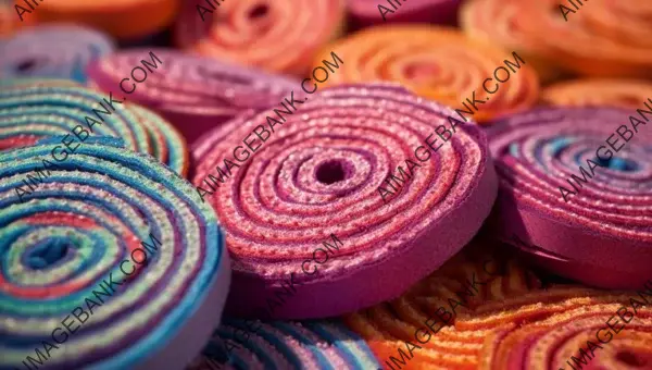 Candy Delight: Sugar Wrappers Showcasing a Colorful Assortment