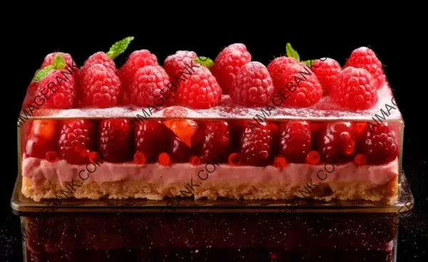 Culinary Excellence: Tempting Tart Tatina with Garnished Raspberries