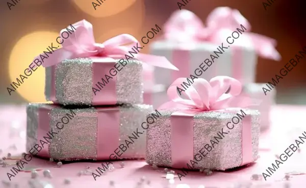 Celebratory Wallpapers: Pink Birthday Boxes with Free Cake Designs