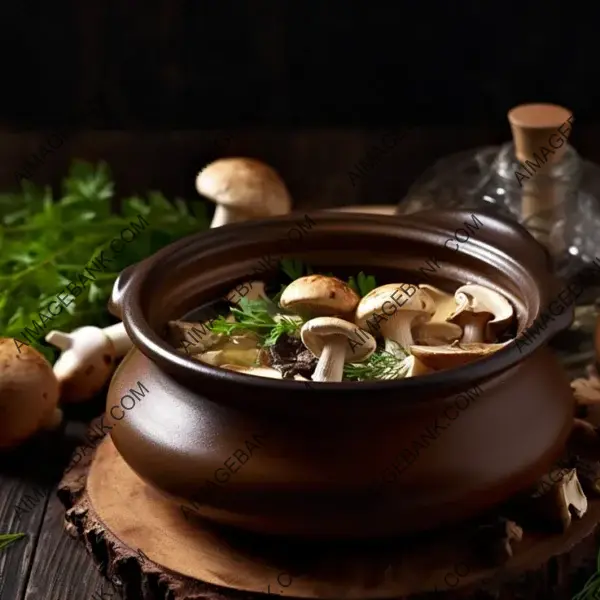 Herbs and Mushrooms: Flat Lay Elegance