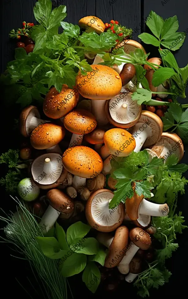 Herbs Assortment: Healthy Row Mushrooms