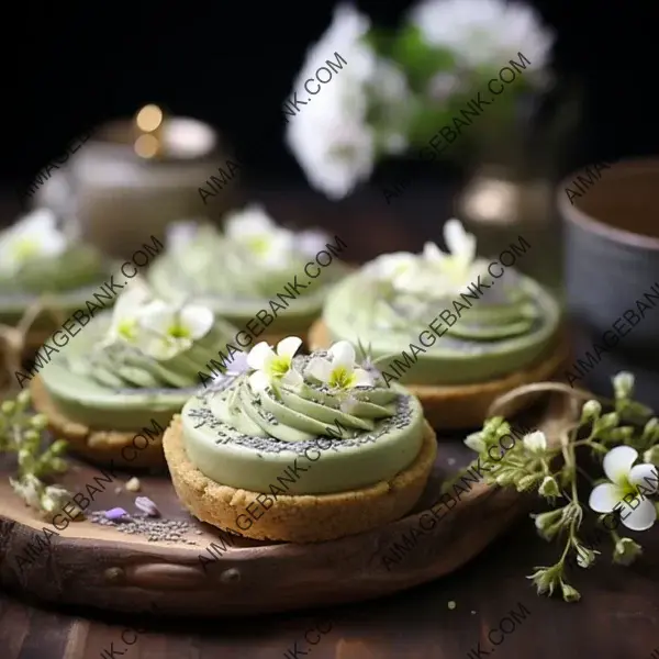 Rustic Kitchen Table Delight: Mini Matcha Treats