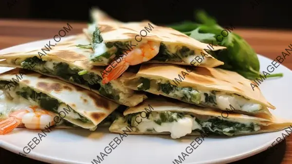 Quesadilla Magic: Shrimp and Spinach Delight