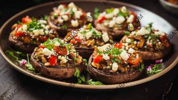 Flavorful Stuffed Mushrooms: Quinoa and Feta