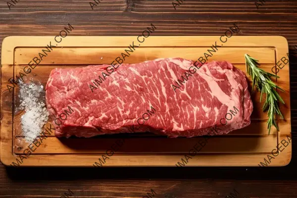 Top-Down Steak Presentation: Fresh and Ground Beef