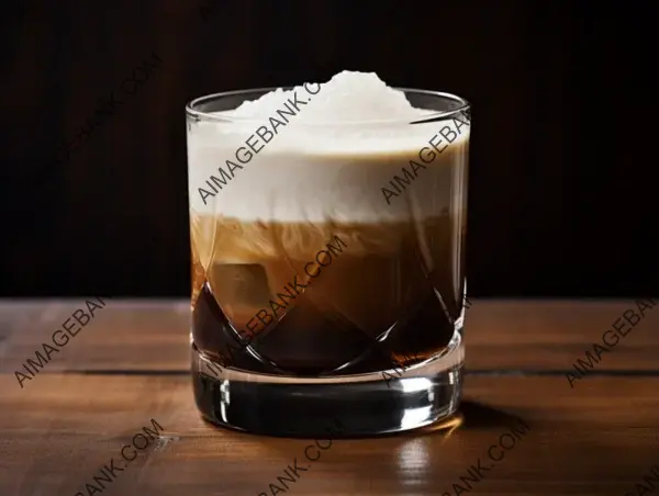 White Russian Cocktail Made with Vodka and Coffee