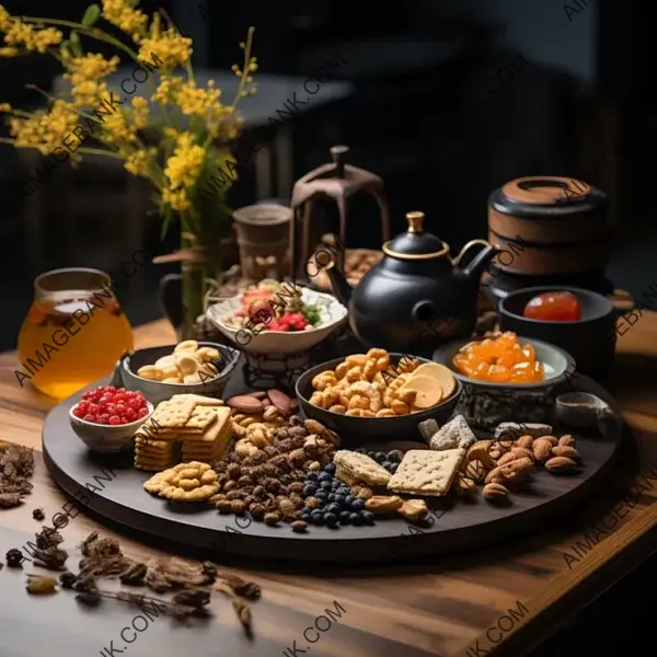 Indulge in Chinese Tea Service with Snacks