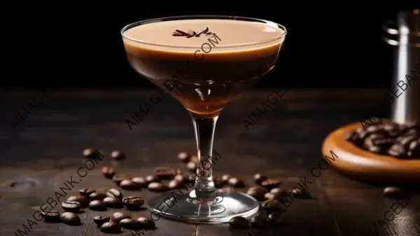 Espresso Martini Cocktail Made with Vodka and Coffee