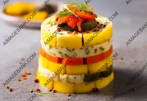 Flat Lay Causa Rellena: A Peruvian Delight