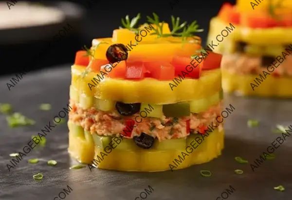 Flat Lay Causa Rellena: A Peruvian Classic