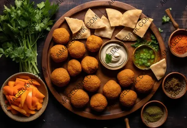 Flat Lay Kibbeh: Traditional Lebanese Cuisine