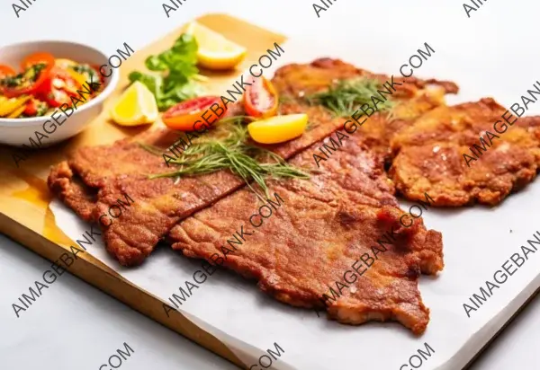 Flat Lay Milanesa: Breaded Culinary Perfection