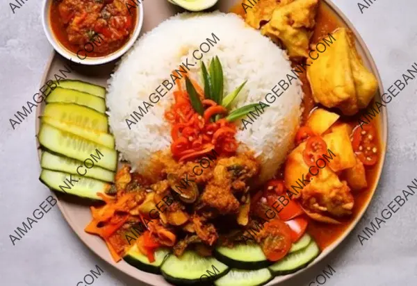 Flat Lay Nasi Padang: Sumptuous Indonesian Feast