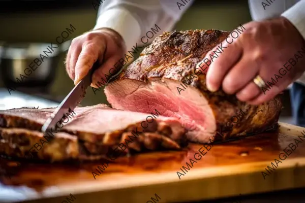 Someone Slicing Prime Rib Roast: Culinary Excellence