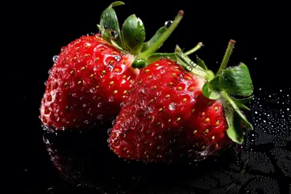 Strawberries with Rain Drops: A Fresh Delight