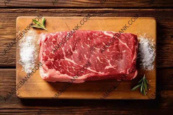 Top View of Fresh Steak: Culinary Excellence