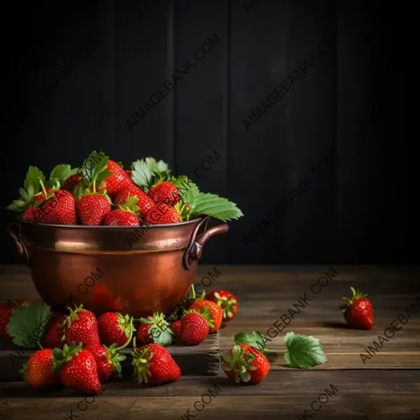 Antique Bowl Filled with Strawberries