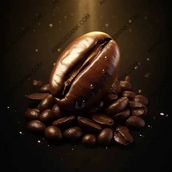 Dark Roast Coffee Beans in 8K Vector