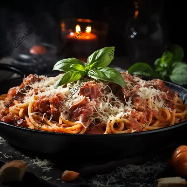 Spicy Amatriciana Sauce with Long Spaghetti