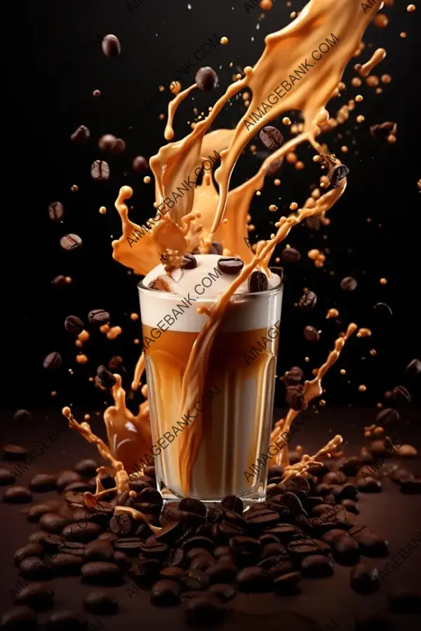 Coffee Splash Art with Milk