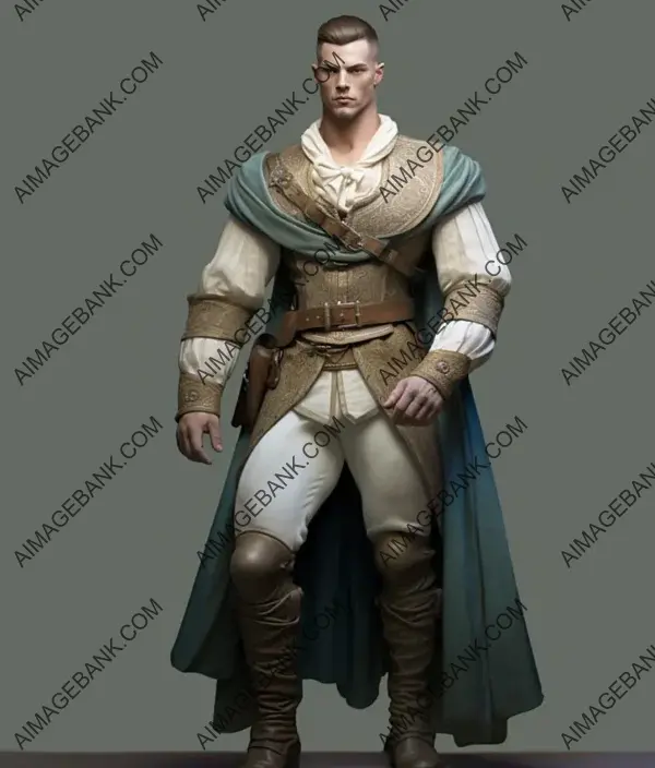 Male Costume in Medieval European Movie: Full Body