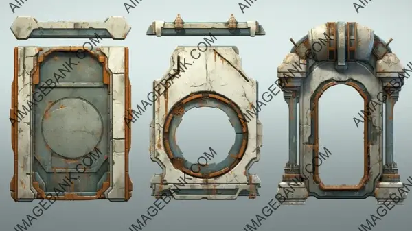 Front View Portal Frame for Game Design