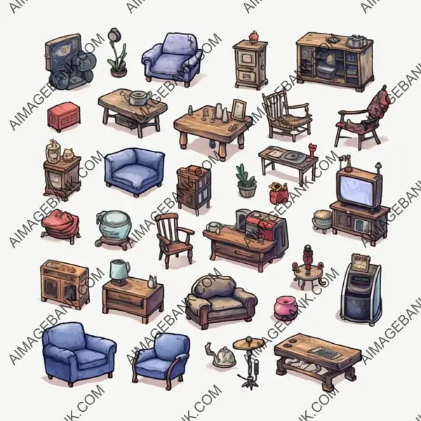 Stylish Furniture Game Elements