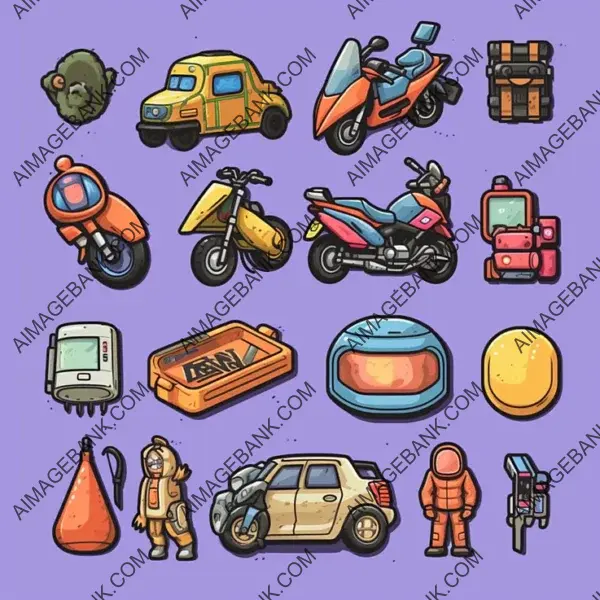 Scooter-Themed Game Items