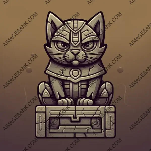 Gaming Adventure Awaits: Explore the Valiant Cat Stone Carving.