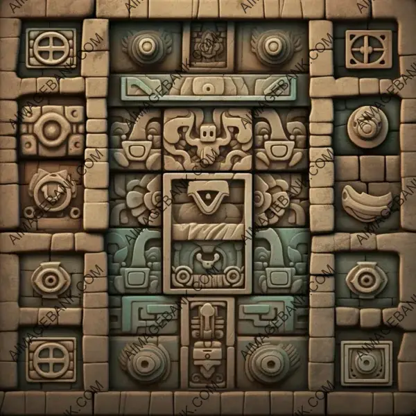 Mayan Gaming Adventure: Screen with Stone-Style Design.