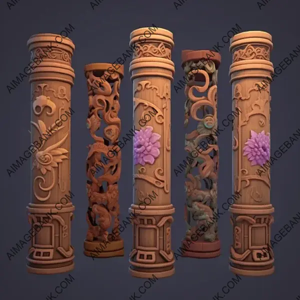 Wooden Pillars of Gaming: Chinese-Styled Images for RPGs.