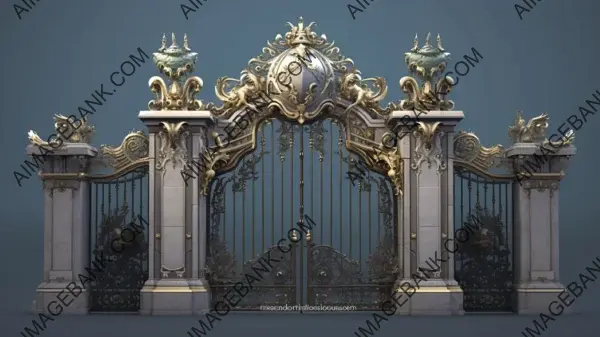 Majestic Ambiance: Fortress Gate Design Concept Inspires Gaming.