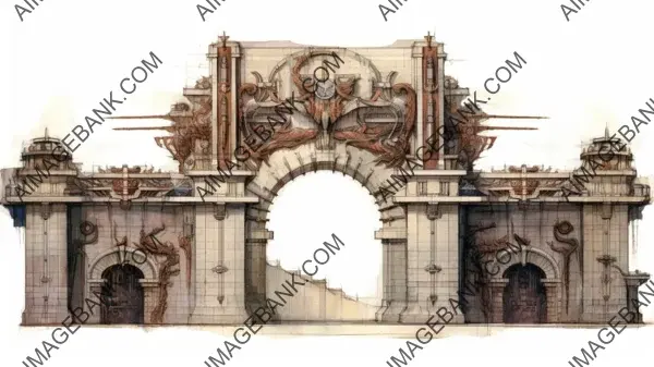 Gaming Fortress Inspiration: Majestic Gate Design Concept.