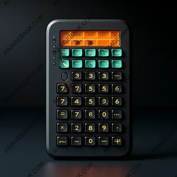 Illuminating Gameplay: Keypad in Flaticon Style, Side View.