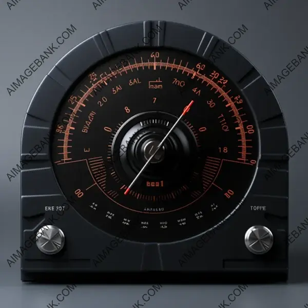 Control the Volume: Gauge Viewed from the Side in Flaticon Style.