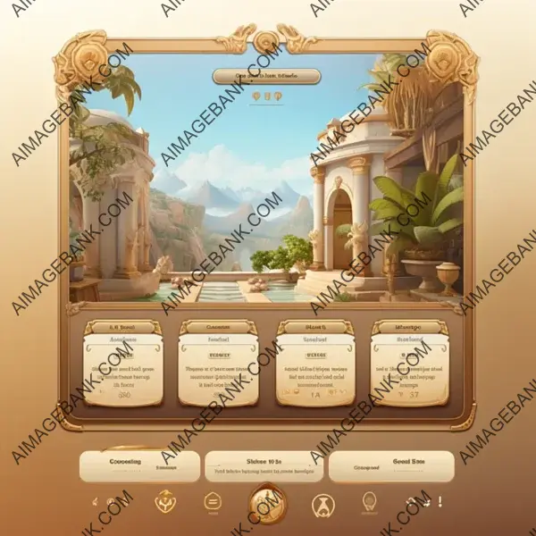 Simplified Greek Style UI: Mobile Gaming Delights.