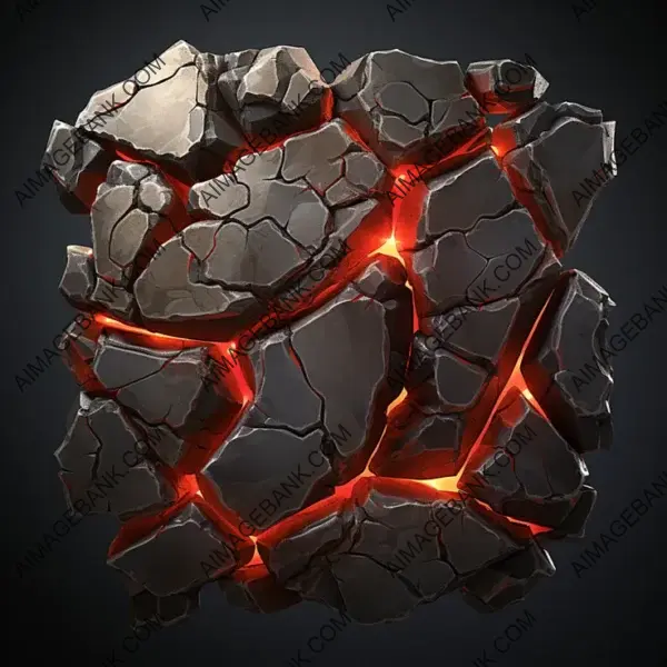 Mobile Game Material: Large Stone Crack Texture.