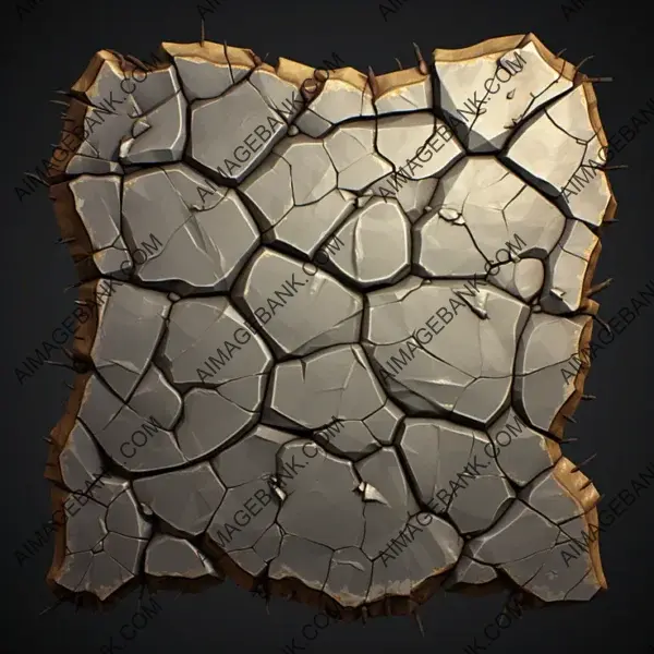 Large Stone Crack Texture Material in Gaming: Mobile Excellence.